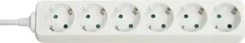 Zgjatues LINDY Schuko 6-Fach, 6 vende, i bardhë