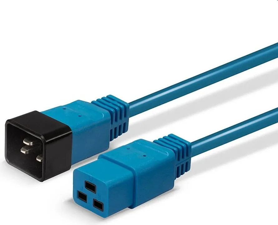 Kabllo energjie LINDY IEC C19 në C20, 3m, blu - 5