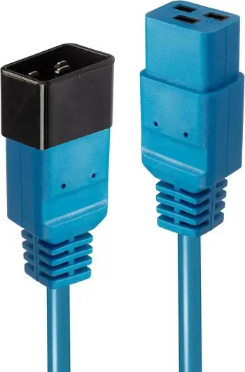 Kabllo energjie LINDY IEC C19 në C20, 2m, blu