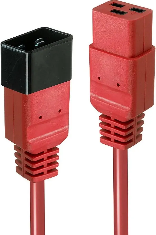 Kabllo energjie LINDY IEC C19 në C20, 1m, e kuqe - 1