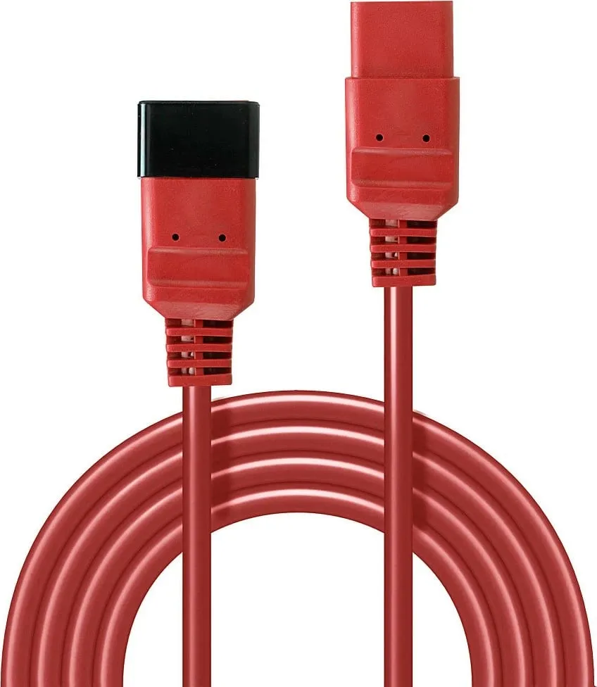 Kabllo energjie LINDY IEC C19 në C20, 1m, e kuqe - 2