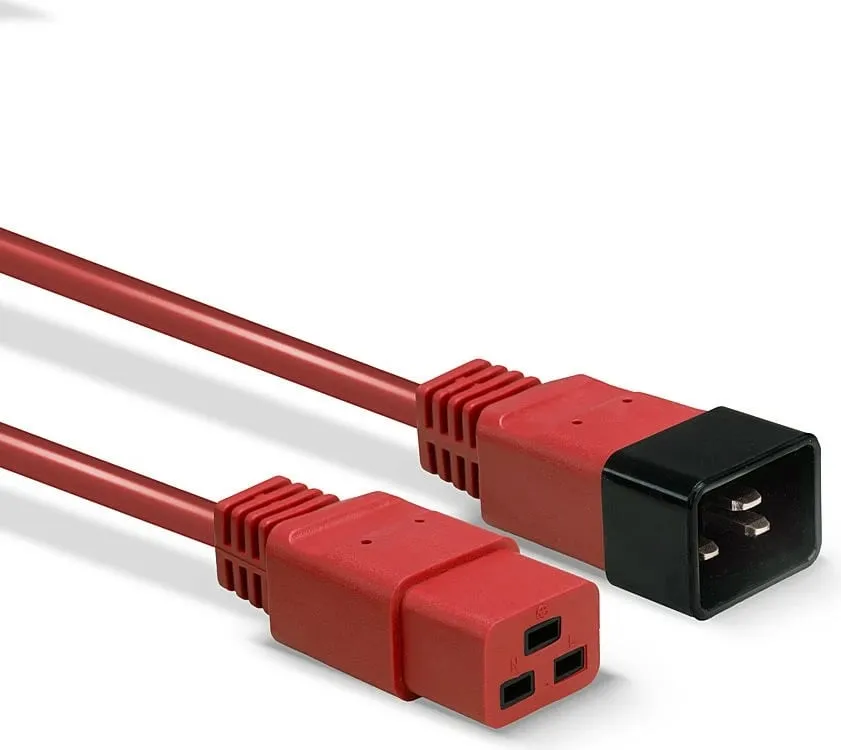 Kabllo energjie LINDY IEC C19 në C20, 1m, e kuqe - 3