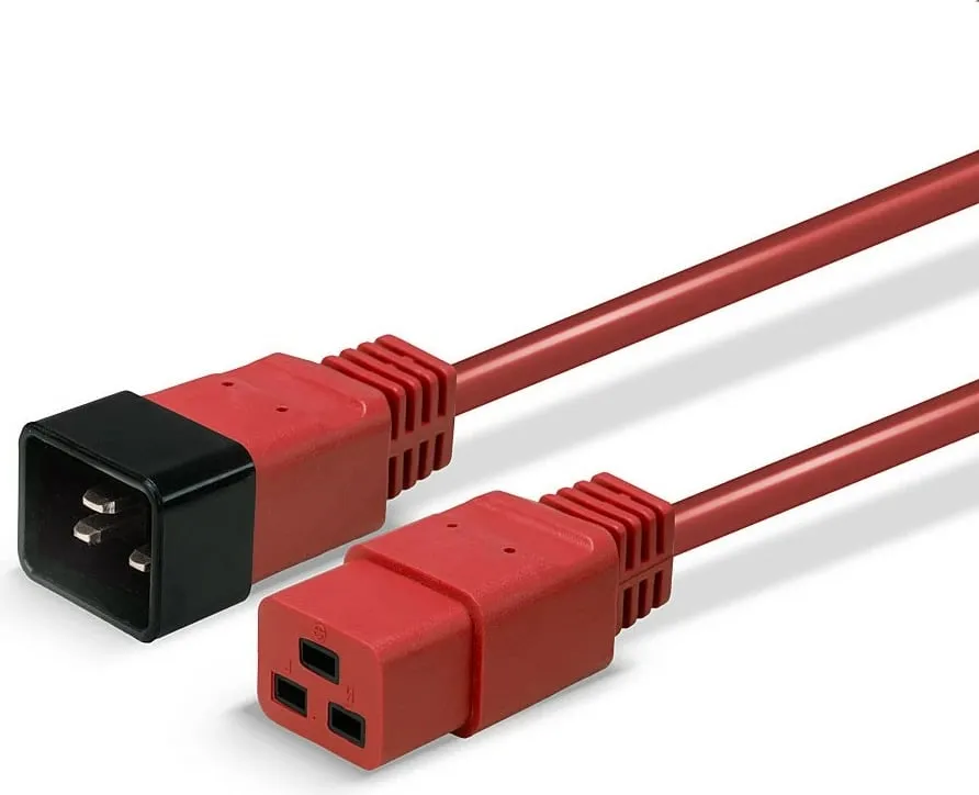 Kabllo energjie LINDY IEC C19 në C20, 1m, e kuqe - 5