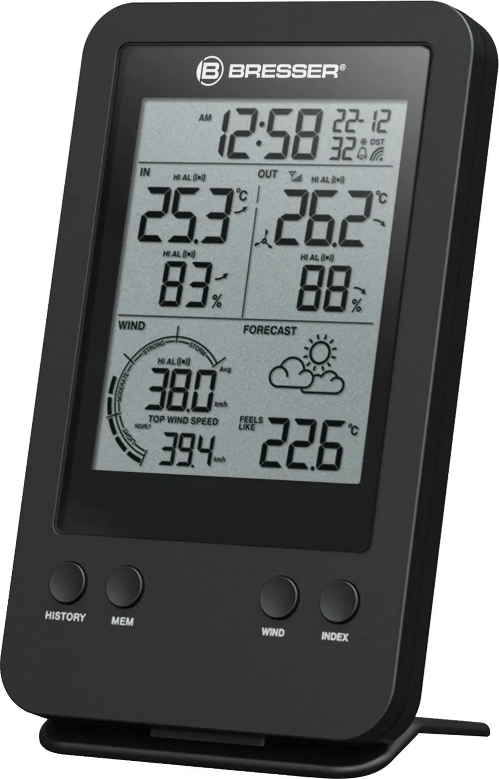 Stacion moti Bresser Windmesser 3-in-1, digjital, i zi - 1