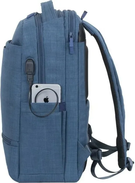 Çantë shpine RIVACASE NB Rucksack Biscayne 17.3" blu - 6
