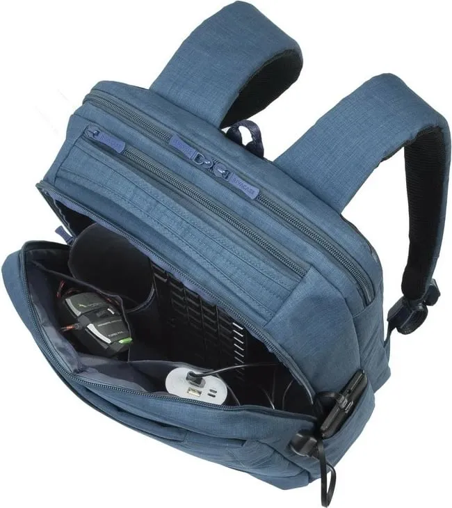 Çantë shpine RIVACASE NB Rucksack Biscayne 17.3" blu - 8