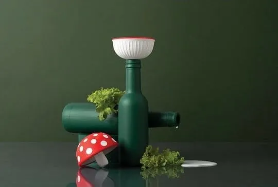Trichter OTOTO Magic Mushroom, dizajn kërpudhe, kuqe-bardhë - 1