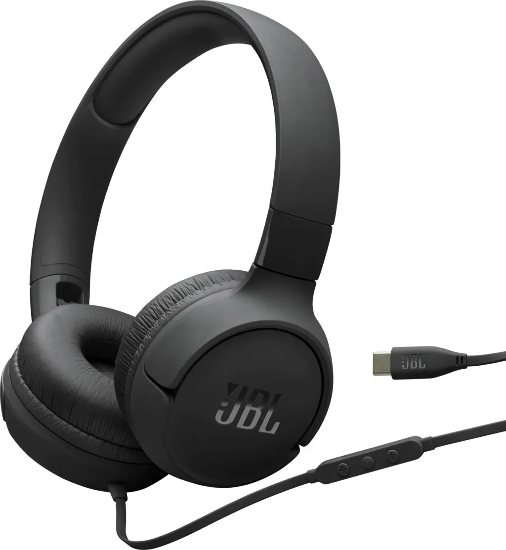 Kufje JBL Tune 520C me kabllo, USB-C, e zezë - 1