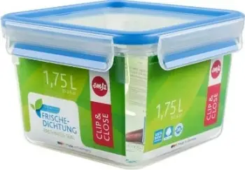 Enë ushqimi Emsa 508537, katrore, 1.75L, kapak blu