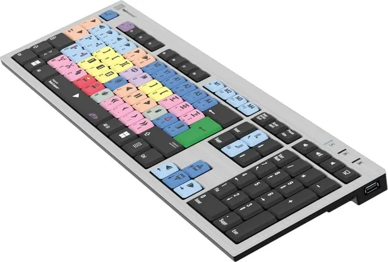 Tastierë LogicKeyboard Avid Media Composer FR, USB, full-size, AZERTY, argjend - 2
