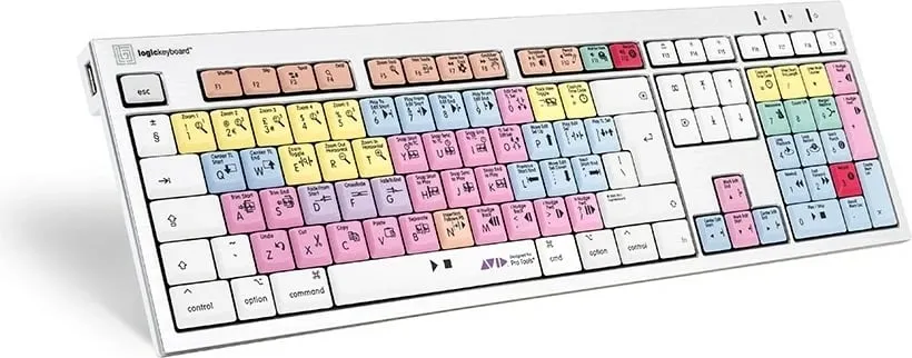 Tastierë LogicKeyboard Avid Pro Tools ALBA UK Mac, full-size, me kabllo, multikolor - 1