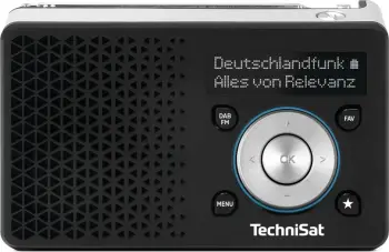 Radio portabile TechniSat DigitRadio 1 ASA, DAB+ FM, ekran OLED, 1050mAh, zi/argjendtë