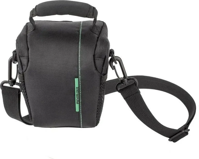 Çantë kamerash RIVACASE Green Mantis 7412, 3 ndarje, e zezë/gjelbër - 1