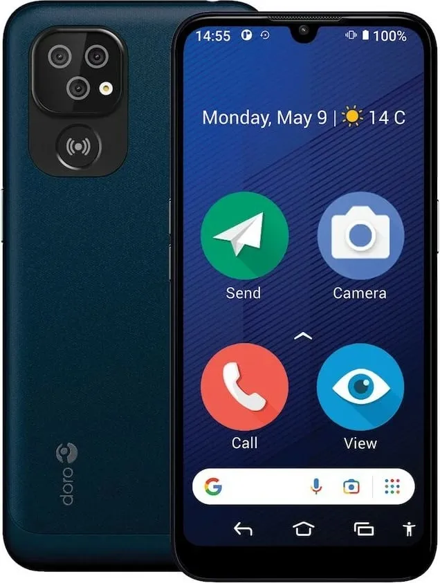 Celular Doro 8200, 4GB/64GB, 16MP, Android 12, e zezë - 1