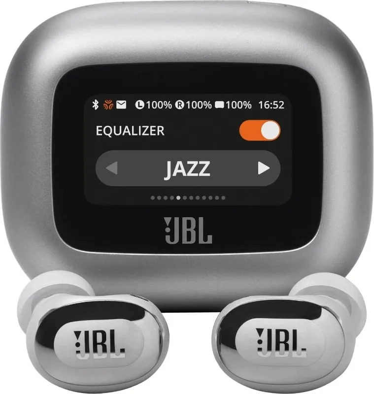 Kufje JBL Live Buds 3, wireless, Bluetooth, argjend - 1