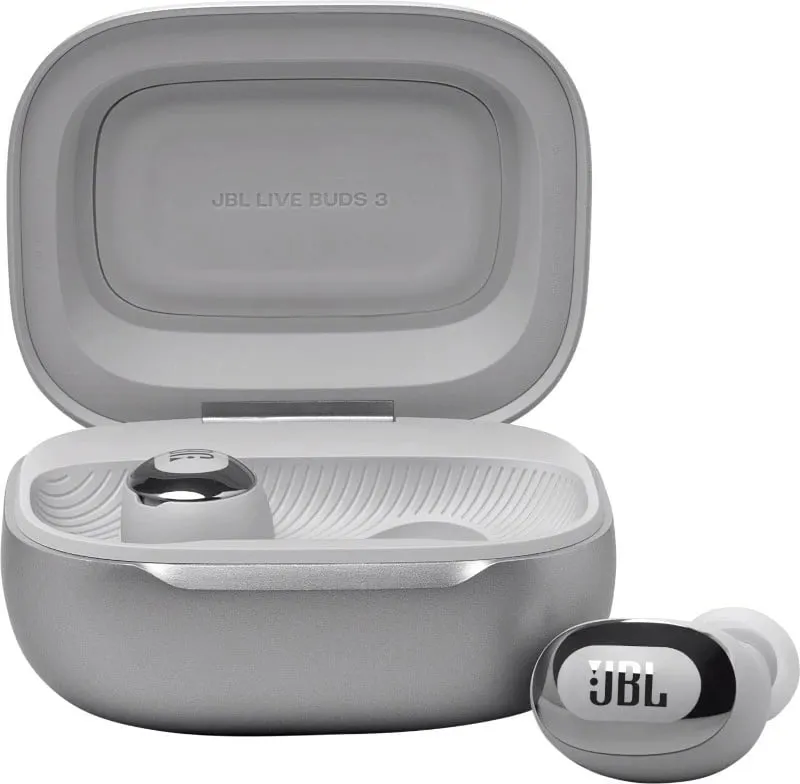 Kufje JBL Live Buds 3, wireless, Bluetooth, argjend - 2