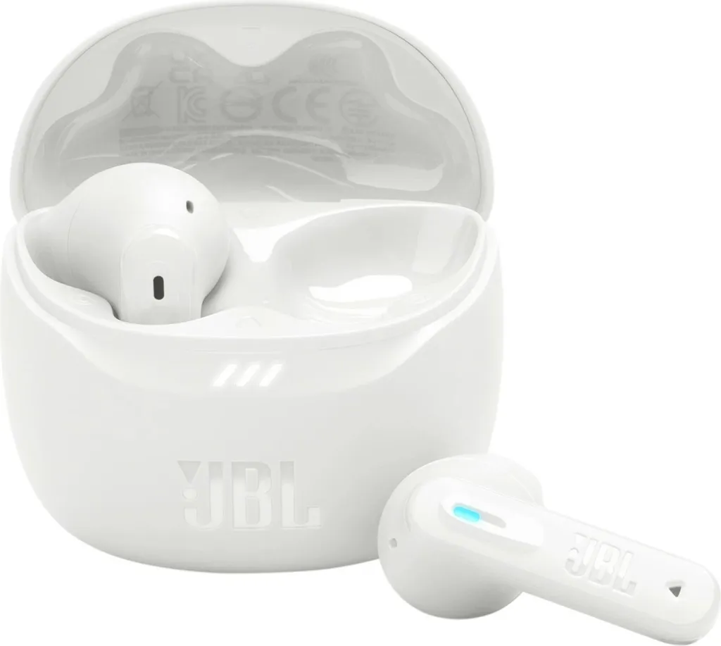 Kufje JBL Tune Flex 2, Bluetooth, in-ear, të bardha - 1