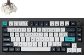 Tastierë mekanike Keychron Q1 Max, Gateron Jupiter Brown, RGB, Hot-Swap, alumini, 4000mAh, QWERTZ, e zezë