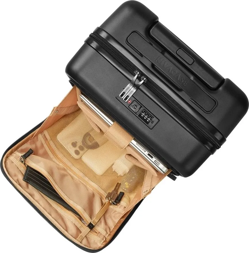 Valixhe kabine RIVACASE 8181 Clark ECO, e zezë - 15