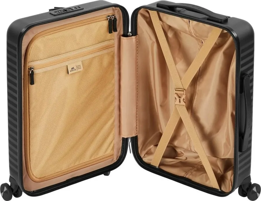Valixhe kabine RIVACASE 8181 Clark ECO, e zezë - 5