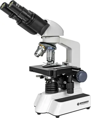 Mikroskop binokular Bresser Researcher Bino Durchlicht, i bardhë
