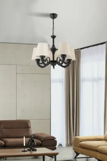 Llambë tavani Fiona, krem dhe e zezë, Opviq
