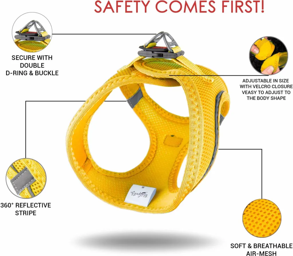 Parzmore për qen, Air-Mesh, e verdhë - 13