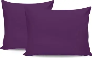 Set këllëfësh jastëku (2 copë), ngjyrë vjollcë, 80x80cm
