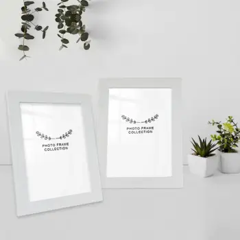 Set kornizash për foto, 2 copë, ngjyrë e bardhë, Evila Originals, 13x18cm, 2BFC1006_1318