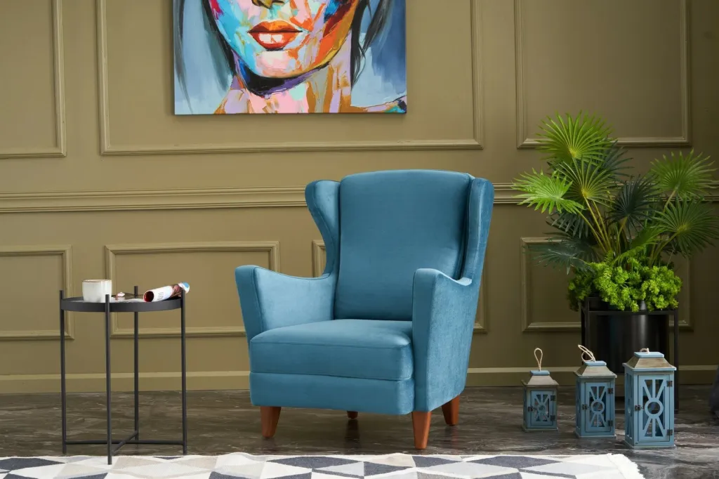 Karrige Wing, Atelier del Sofa, Lola Berjer, ngjyrë turquoise - 2