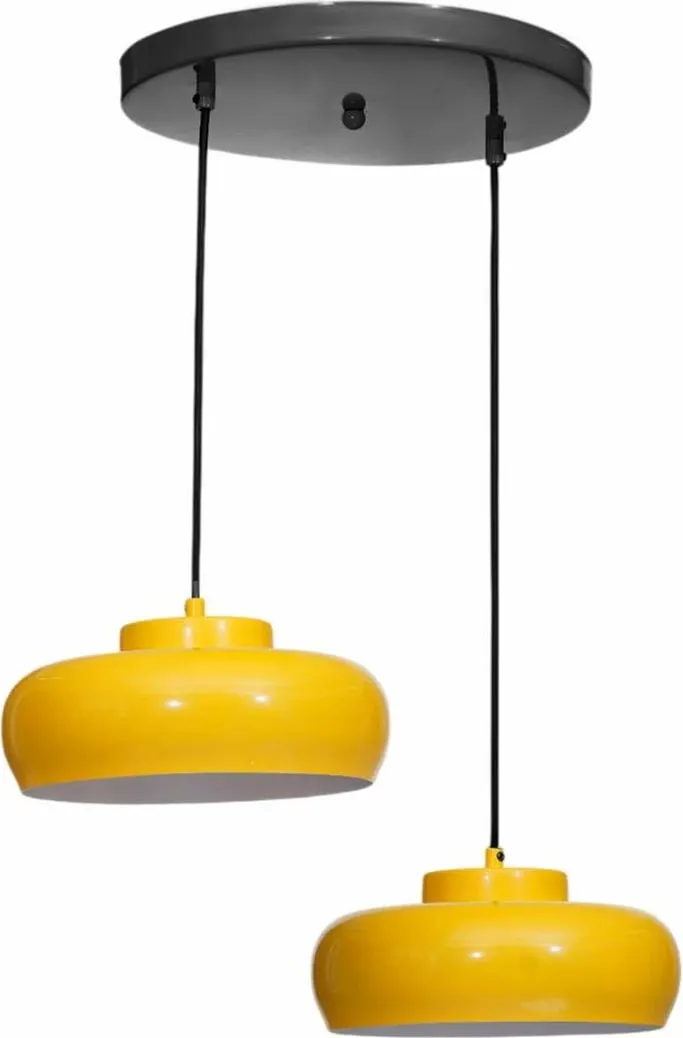 Llambë tavani Opviq, 9033-2, ngjyrë mustard dhe e zezë - 1