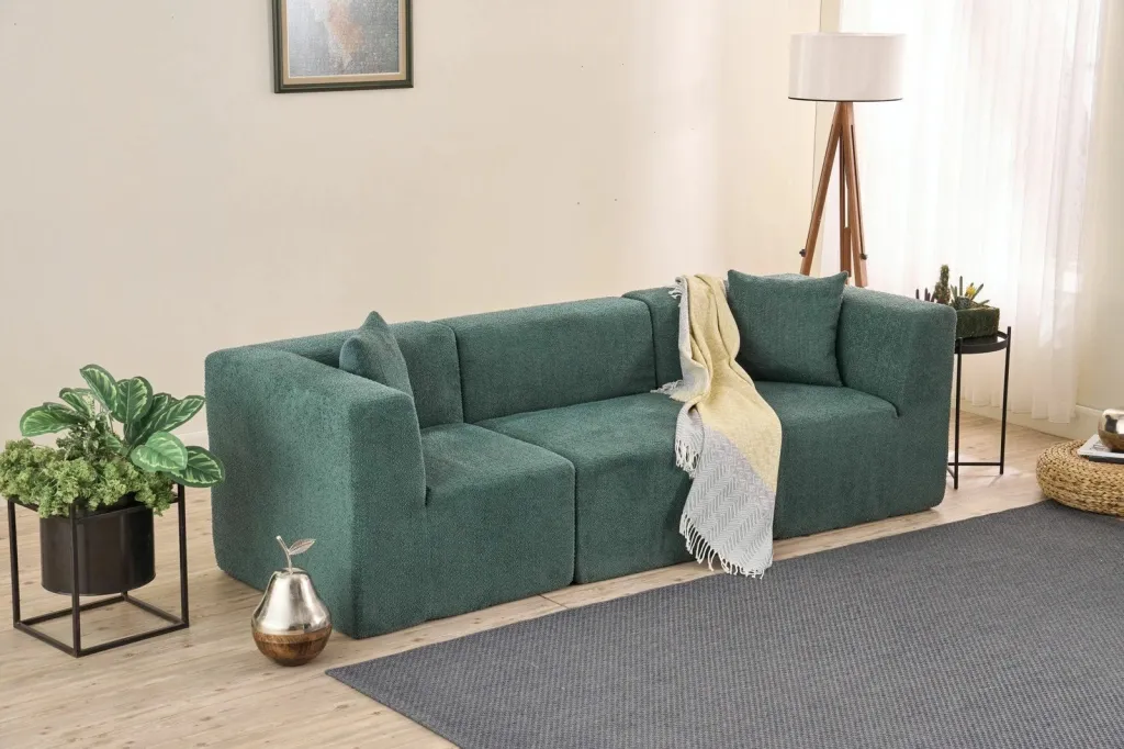 Divan treshe, Atelier del Sofa, i gjelbër, 3 pjesë - 3