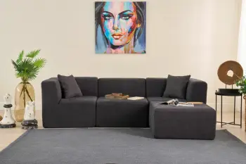 Këndare Atelier del Sofa, ngjyrë antracit, Raks