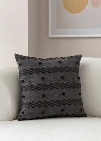 Jastëk mbulesë, ngjyrë e zezë, Evila Originals, Tuffet - Black v5, 43x43cm