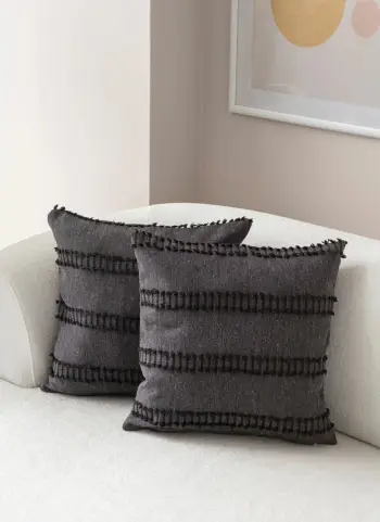 Set mbulesash për jastëkë (2 copë), Evila Originals, Tuffet, e zezë v2