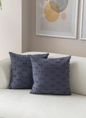 Set mbulesash jastëku (2 copë), Evila Originals, Tuffet, blu v6