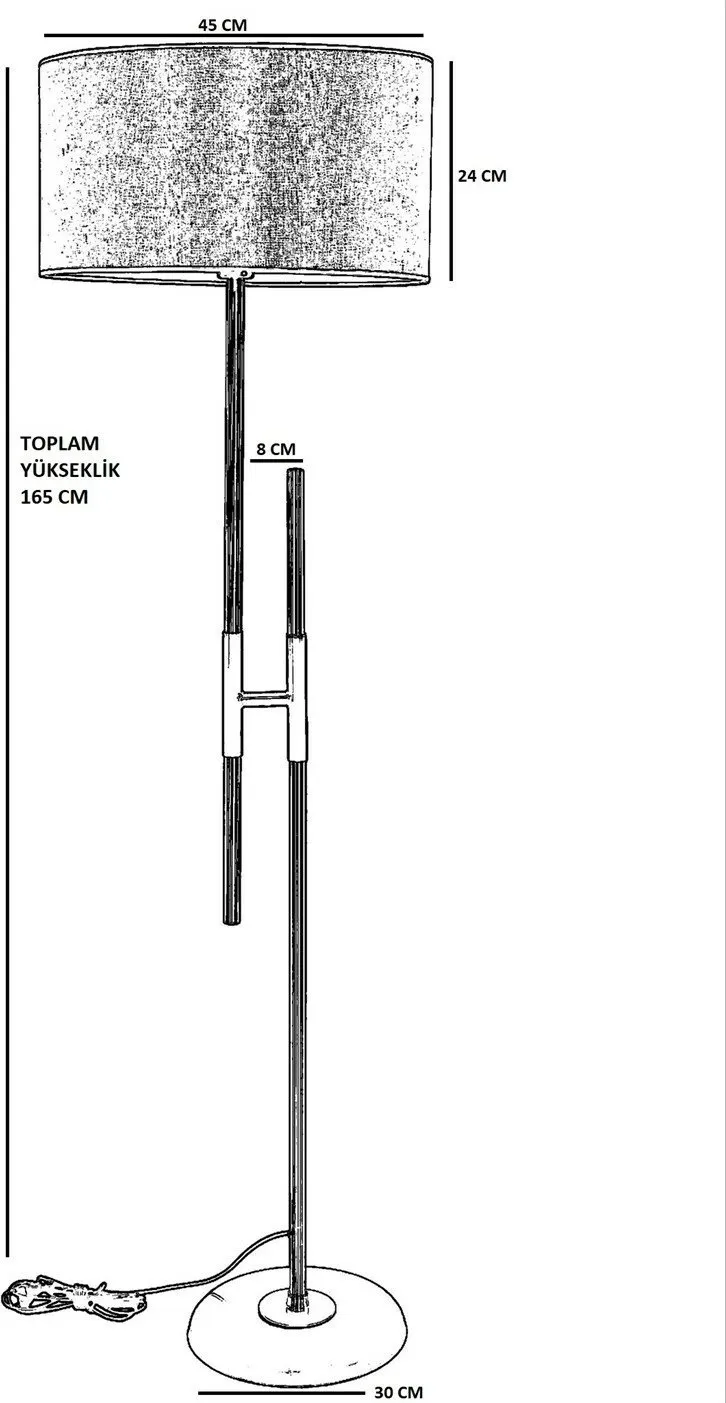 Llambë dyshemeje Opviq, ngjyrë gri e çelët, 8551-2 - 3