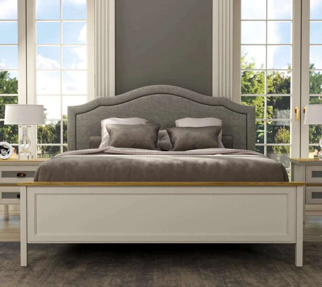 Krevat dopio Skye Decor, krem, lis, gri, FRN-21019 - 4