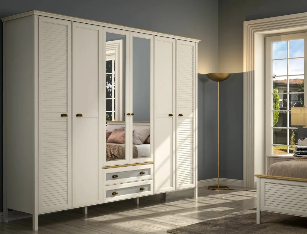 Dollap rrobash Skye Decor, krem, lis, gri, FRN-21007 - 1