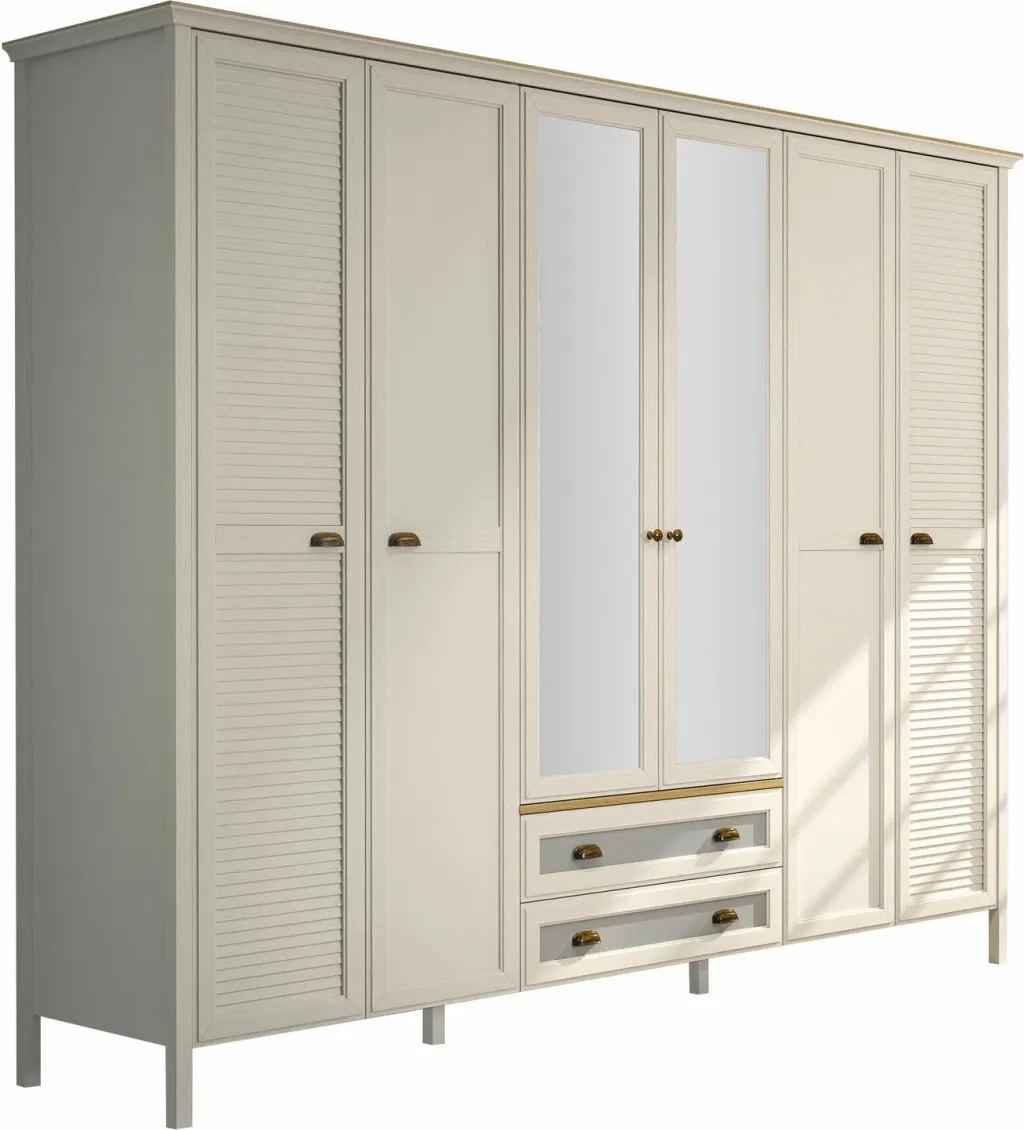 Dollap rrobash Skye Decor, krem, lis, gri, FRN-21007 - 5