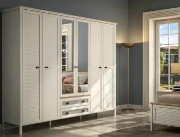 Dollap rrobash Skye Decor, krem, lis, gri, FRN-21007