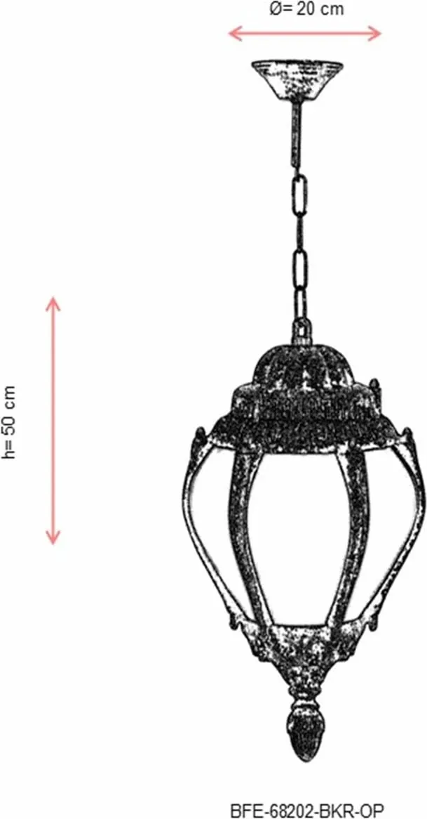 Llambë tavani për jashtë, Opviq, BFE-68202-BKR-OP - 3