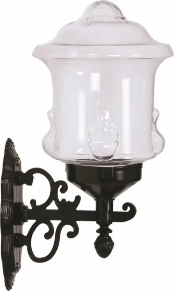 Llambë muri për jashtë Opviq, BAP-68189-BSY-M4, e zezë