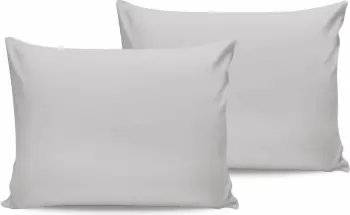 Set jastëkësh saten (2 copë), ngjyrë gri e çelët, L'essentiel