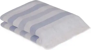 Set peshqirësh për duar (2 copë), Mijolnir, me vija, ngjyrë kaltër