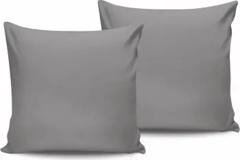 Set këllëfësh jastëku sateni (2 copë), ngjyrë gri e errët, L'essentiel