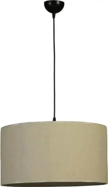 Llambë tavani Opviq, 8856-1, trup metalik, kapak bambuje, bezhë/zi, 45x70cm