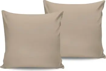 Set këllëfësh jastëku sateni (2 copë), L'essentiel, bezhë