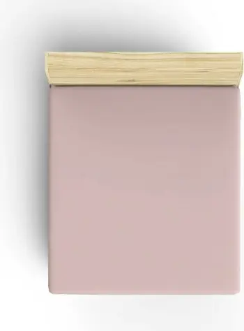 Çarçaf i shtrirë për krevat dopio, ngjyrë dusty rose, L'essentiel