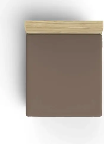 Çarçaf fitted Ranforce king, ngjyrë kafe, L'essentiel